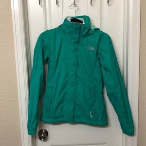 EUC women’s north face hyvent rain jacket